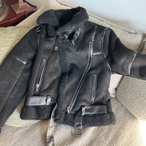 Zara Double-Faced Faux Shearling Jacket
